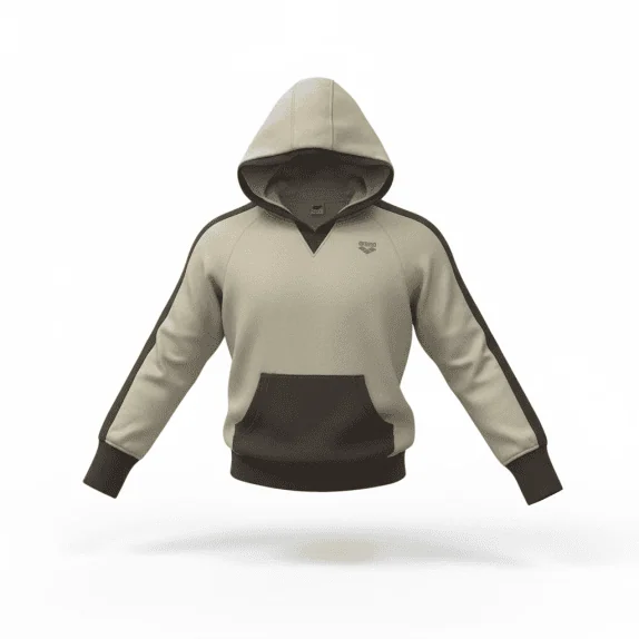 Arena Hoodie Sweatshirt Vintage Logo Beige Men’s S