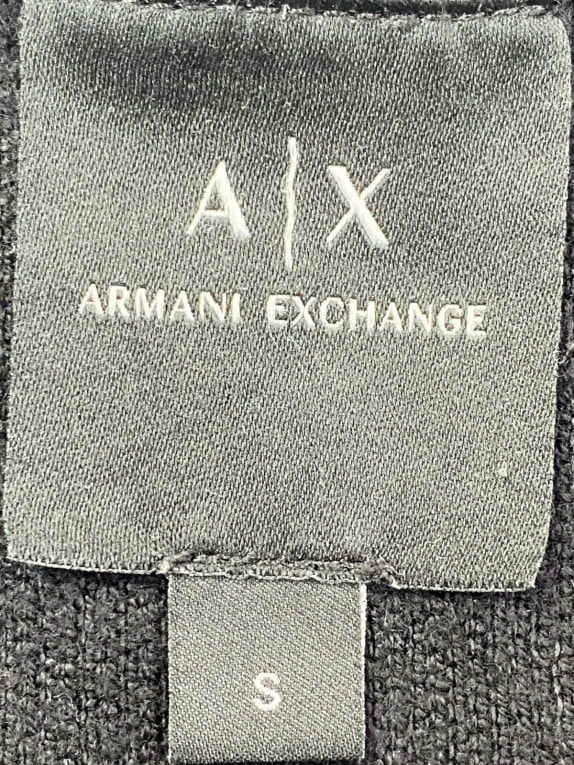 ARMANI EXCHANGE CREWNECK ΦΟΥΤΕΡ MINIMAL ΜΑΥΡΟ ΑΝΤΡΙΚΟ PRE OWNED S
