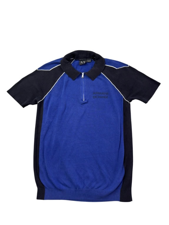 ARMANI EXCHANGE ΠΛΕΚΤΟ ΠΟΛΟ MINIMAL ΜΠΛΕ ΑΝΤΡΙΚΟ PRE OWNED M