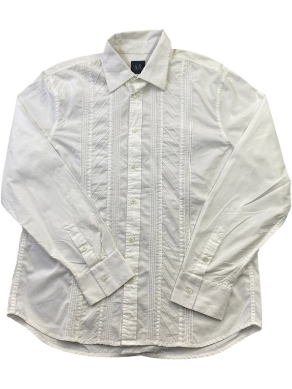 ARMANI EXCHANGE ΠΟΥΚΑΜΙΣΟ ΠΛΙΣΕ ΛΕΥΚΟ ΑΝΤΡΙΚΟ PRE OWNED L