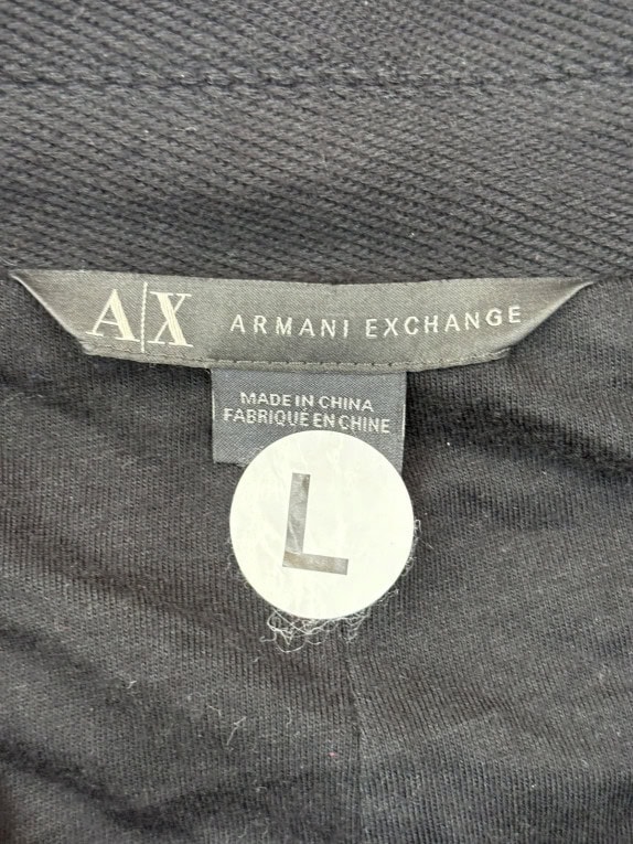 ARMANI EXCHANGE BLAZER MINIMAL BLACK MENS PRE OWNED L
