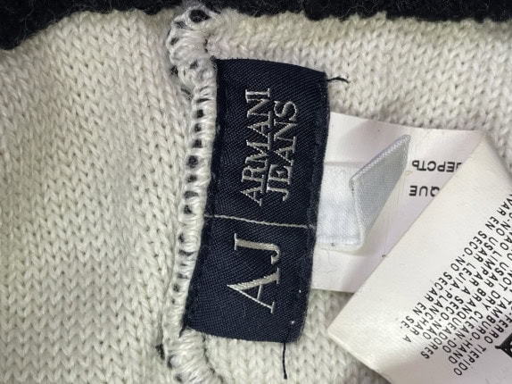 ARMANI JEANS BEANIE ΓΚΡΙ ΜΑΥΡΟ UNISEX PRE OWNED