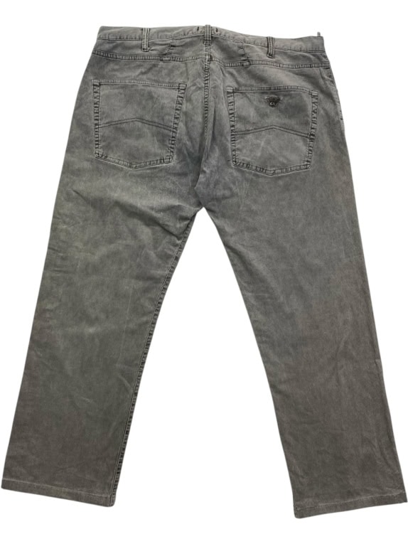 Armani Jeans Παντελόνι Casual Βελουτέ με Λογότυπο Γκρι Ανδρικό XL