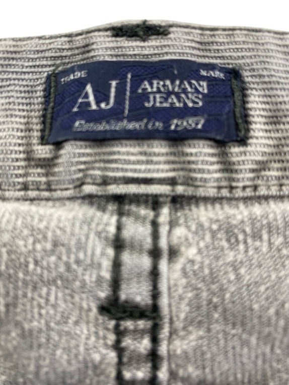 Armani Jeans Παντελόνι Casual Βελουτέ με Λογότυπο Γκρι Ανδρικό XL