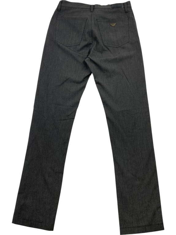 ARMANI JEANS ΠΑΝΤΕΛΟΝΙ COMFORT FIT ΜΕ ΜΕΤΑΛΛΙΚΟ ΛΟΓΟΤΥΠΟ ΓΚΡΙ ΑΝΔΡΙΚΟ S