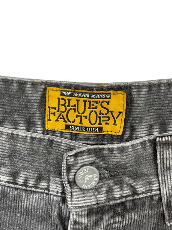 Armani Jeans Παντελόνι Corduroy Vintage Logo Γκρι Γυναικείο L