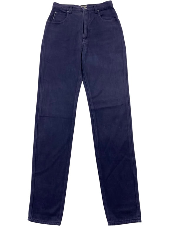 ARMANI JEANS PANTS VINTAGE METAL LOGO BLUE WOMEN XS