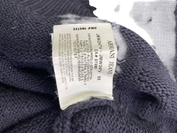 ARMANI JEANS Πλεκτό Pullover Vintage Logo Μαύρο Ανδρικό S