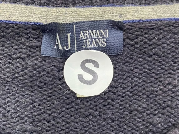 ARMANI JEANS Πλεκτό Pullover Vintage Logo Μαύρο Ανδρικό S