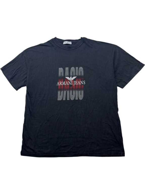 ARMANI JEANS T SHIRT GRAPHIC NAVY ΑΝΤΡΙΚΟ PRE OWNED M