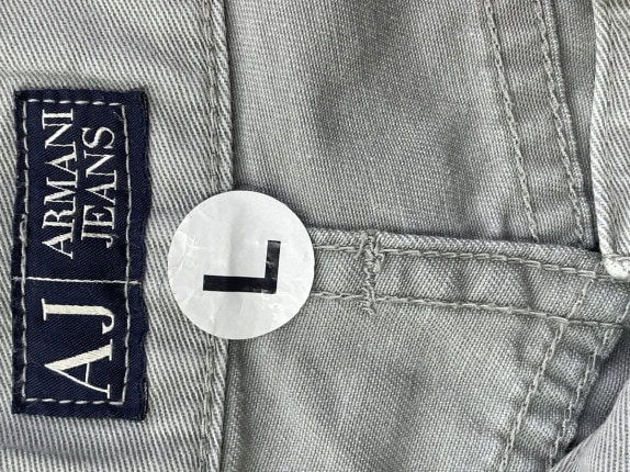 ARMANI JEANS ΤΖΙΝ ΠΑΝΤΕΛΟΝΙ MINIMAL ΓΚΡΙ ΑΝΤΡΙΚΟ PRE OWNED L