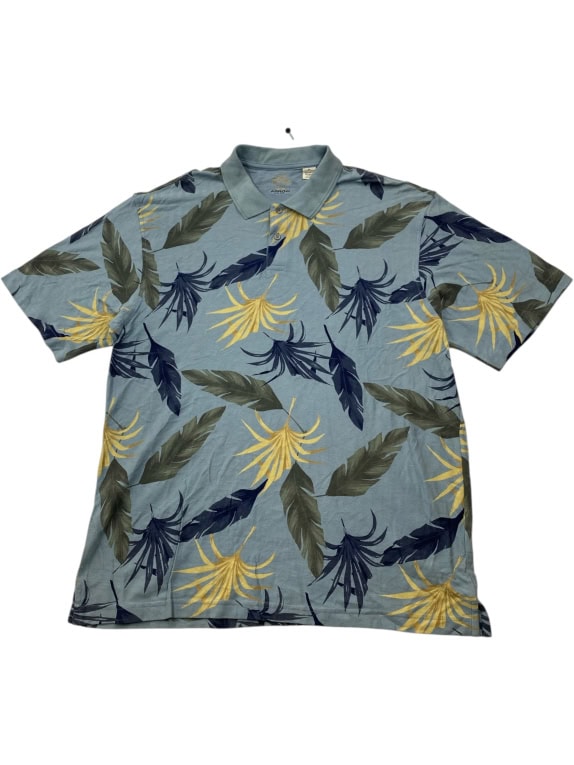 Arrow Polo Shirt Floral Pattern Light Blue UNISEX XL