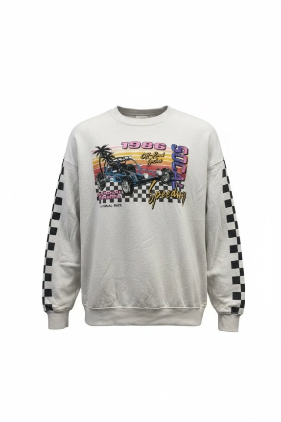 ASCOT AND HART ΦΟΥΤΕΡ CREWNECK RACING GRAPHIC ΑΝΟΙΧΤΟ ΓΚΡΙ UNISEX PRE OWNED S