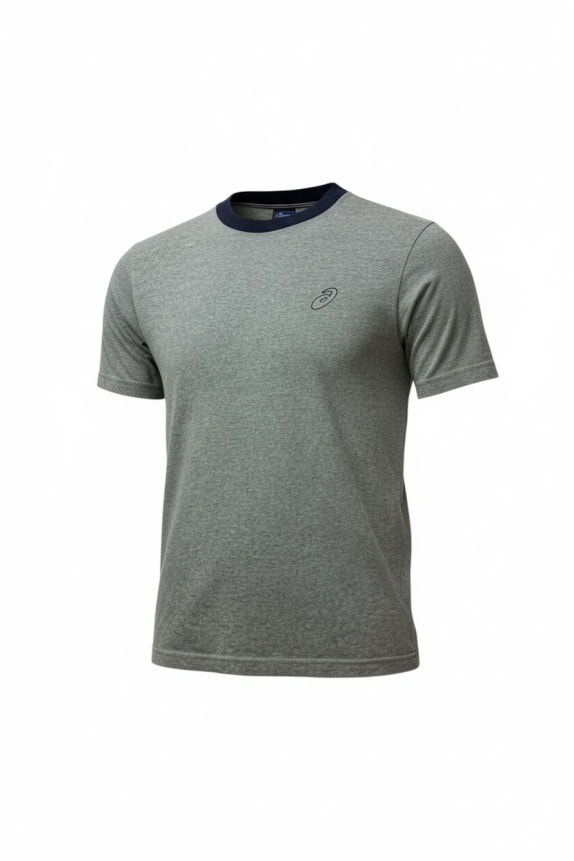 ASICS T-Shirt Vintage Logo Grey Heather Unisex Medium