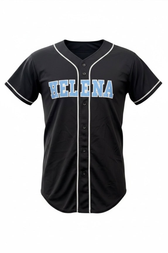AUGUSTA SPORTSWEAR BASEBALL JERSEY MINIMAL NERO UNISEX PRE OWNED L