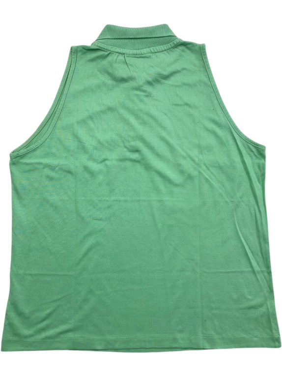 AUSTRALIAN BY ALPINA SLEEVELESS POLO SHIRT VINTAGE LOGO GREEN WOMEN'S S