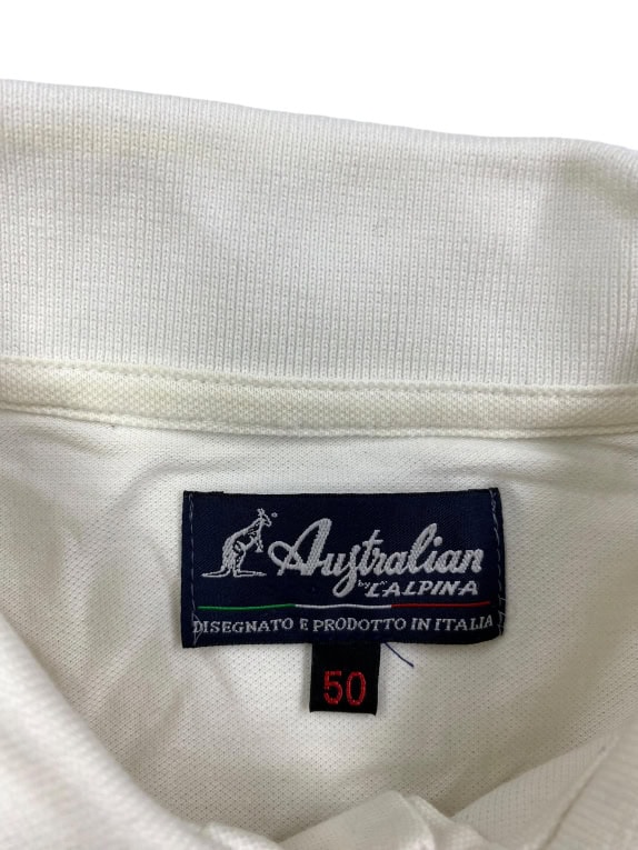 Australian L’Alpina Polo Shirt Classic Logo White Men’s M