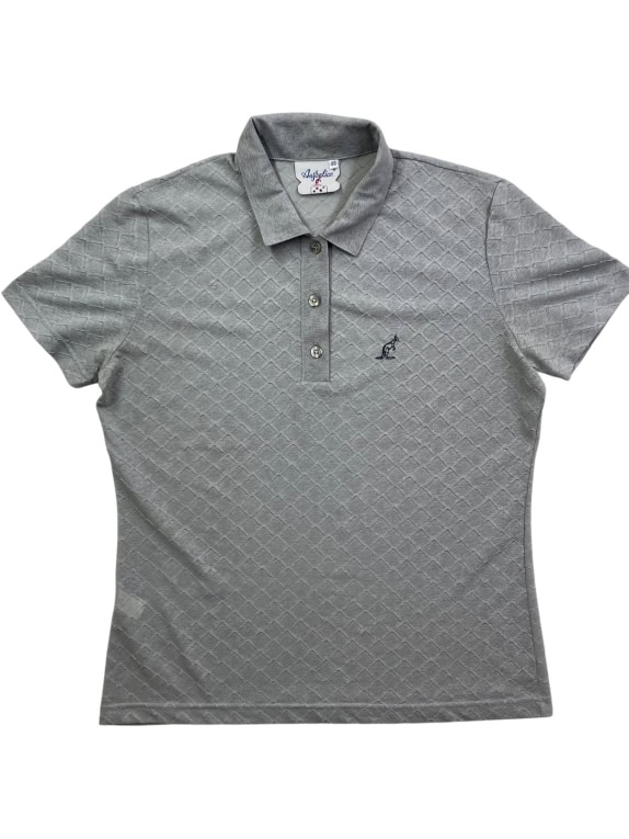 AUSTRALIAN POLO SHIRT VINTAGE WITH EMBROIDERED LOGO GREY WOMEN'S M
