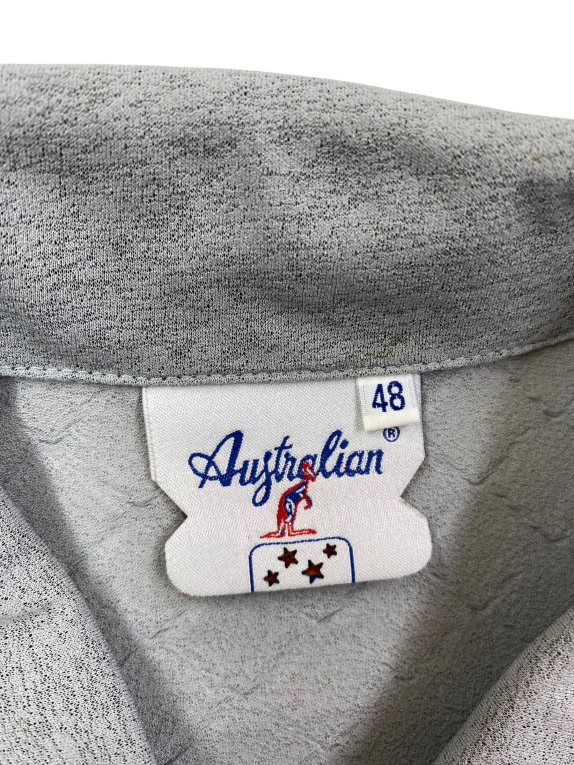 AUSTRALIAN POLO SHIRT VINTAGE WITH EMBROIDERED LOGO GREY WOMEN'S M