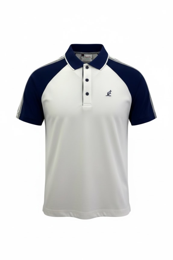 AUSTRALIAN POLO T-SHIRT VINTAGE LOGO WHITE/BLUE ΑΝΔΡΙΚΟ XL
