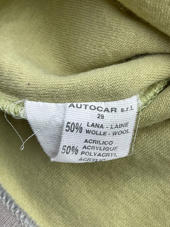Autocar Πλεκτή Μπλούζα Half Zip Λαχανί Unisex L
