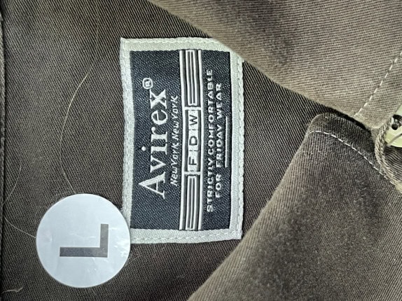 1990S AVIREX ΠΟΥΚΑΜΙΣΟ MINIMAL ΚΑΦΕ ΑΝΤΡΙΚΟ PRE OWNED L