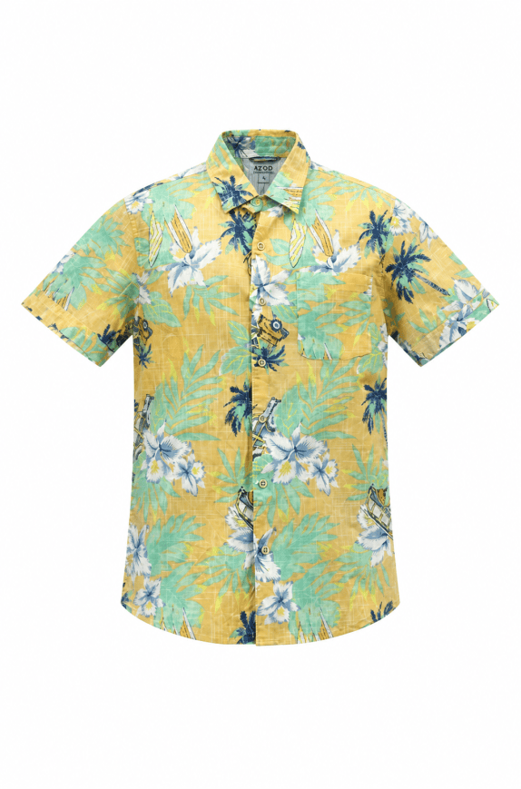 AZOD ALOHA SHIRT GRAPHIC ΚΙΤΡΙΝΟ ΑΝΤΡΙΚΟ PRE OWNED S
