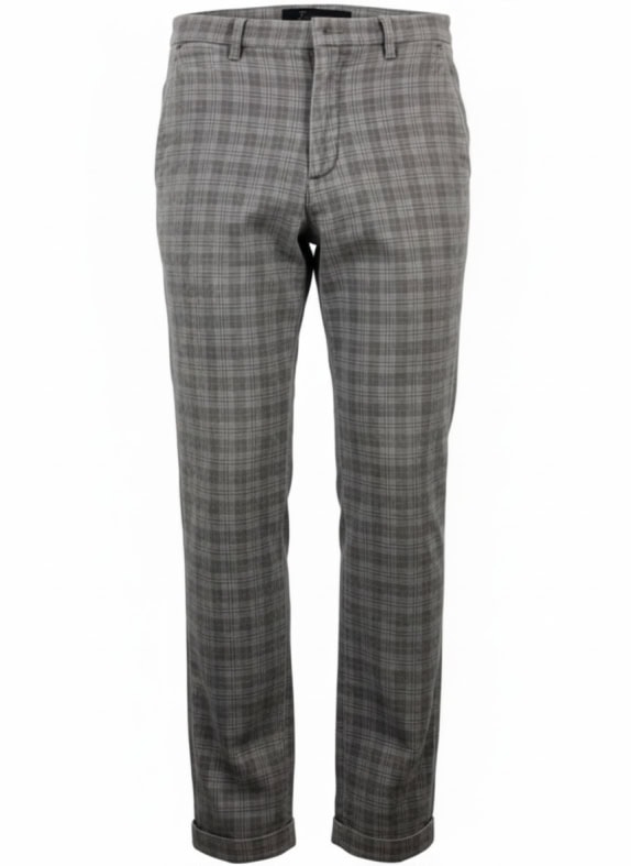 B SETTECENTO Vintage Checkered Pants Grey Men's S