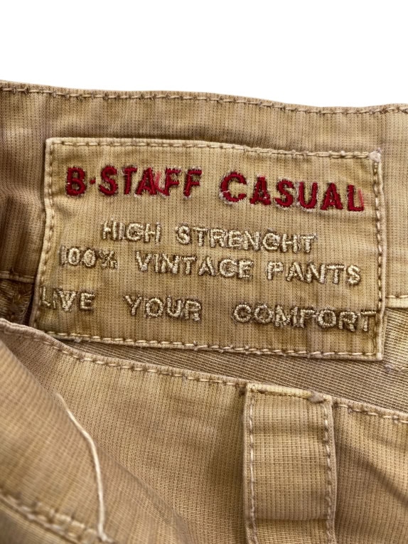 B-Staff Casual Vintage Cargo Παντελόνι Μπεζ Ανδρικό