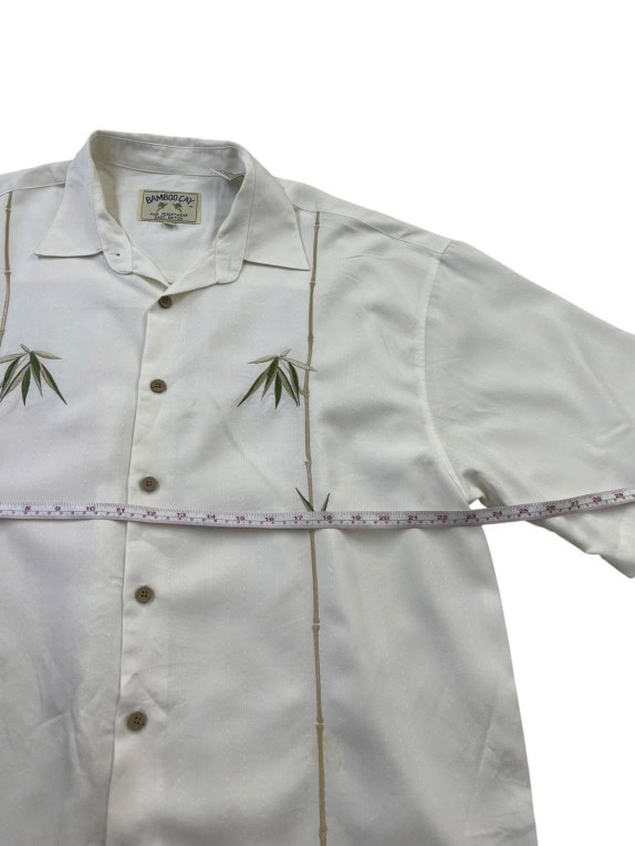 BAMBOO CAY SHIRT RESORTWEAR WHITE MEN PRE OWNED XL
