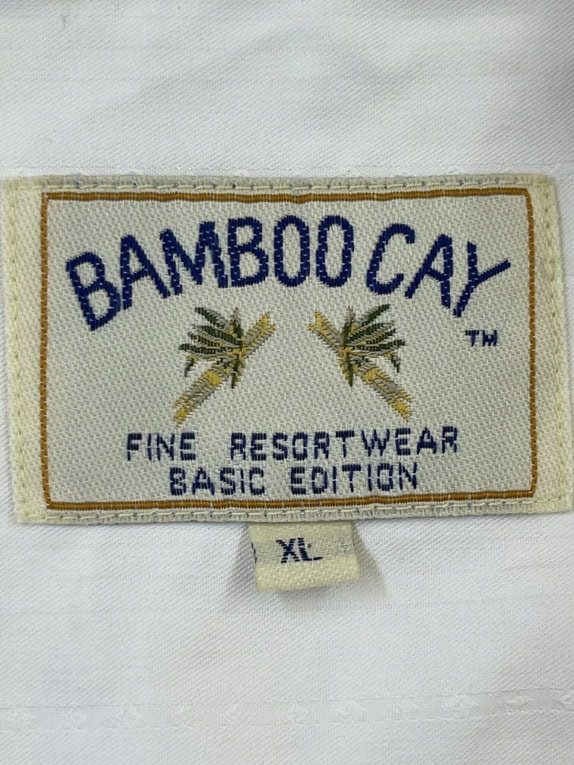 BAMBOO CAY SHIRT RESORTWEAR WHITE MEN PRE OWNED XL