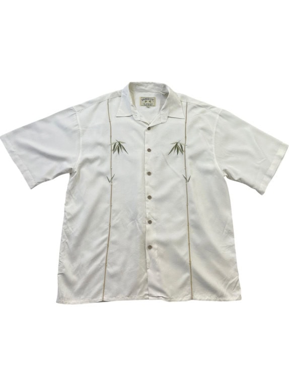 BAMBOO CAY SHIRT RESORTWEAR WHITE MEN PRE OWNED XL
