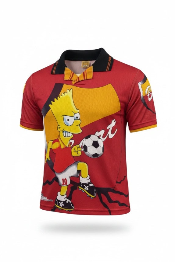 SIMPSONS POLO GRAPHIC RED MEN PRE OWNED S