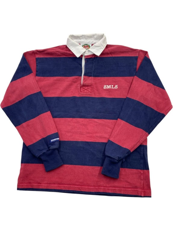 BARBARIAN ΜΠΛΟΥΖΑ RUGBY RETRO ΚΟΚΚΙΝΟ ΜΠΛΕ ΑΝΤΡΙΚΟ PRE OWNED S