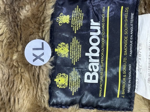 1990s BARBOUR ΓΙΛΕΚΟ CLASSIC ΚΑΦΕ ΑΝΤΡΙΚΟ PRE OWNED XL