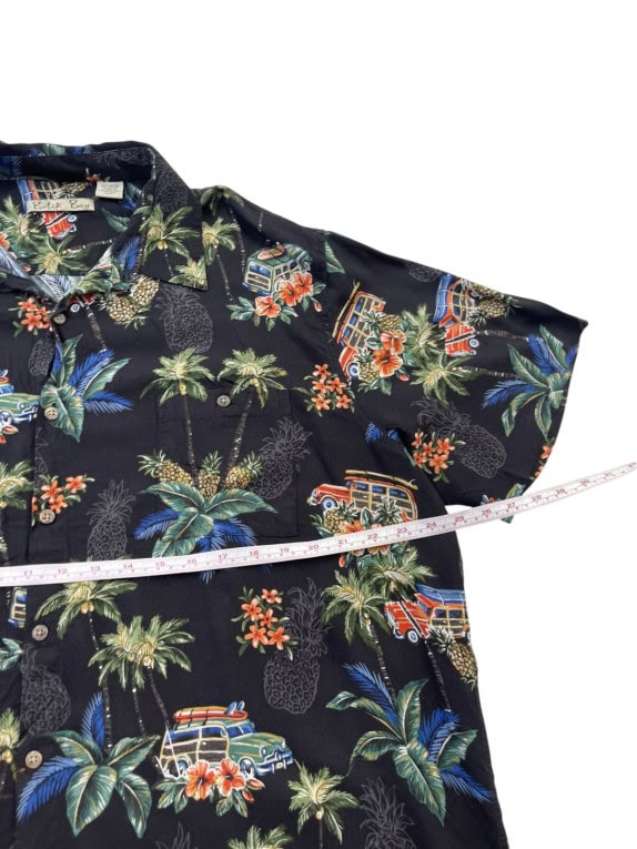 BATTCK BAY ΠΟΥΚΑΜΙΣΟ HAWAIIAN ΠΑΛΜΕΣ ΜΑΥΡΟ ΑΝΤΡΙΚΟ PRE OWNED L