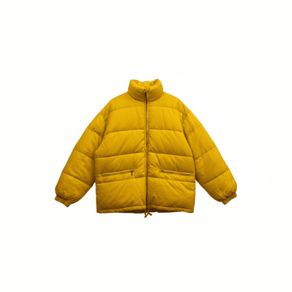 Belfe & Belfe Giacca Puffer Vintage con Logo Gialla da Uomo M/L