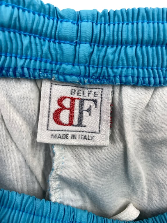 Belfe Set Tuta Vintage con Logo Azzurro Unisex XS-S