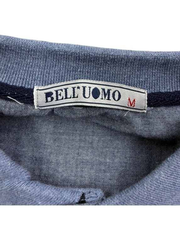 BELL’UOMO Polo casual con stampa logo Blu da uomo M