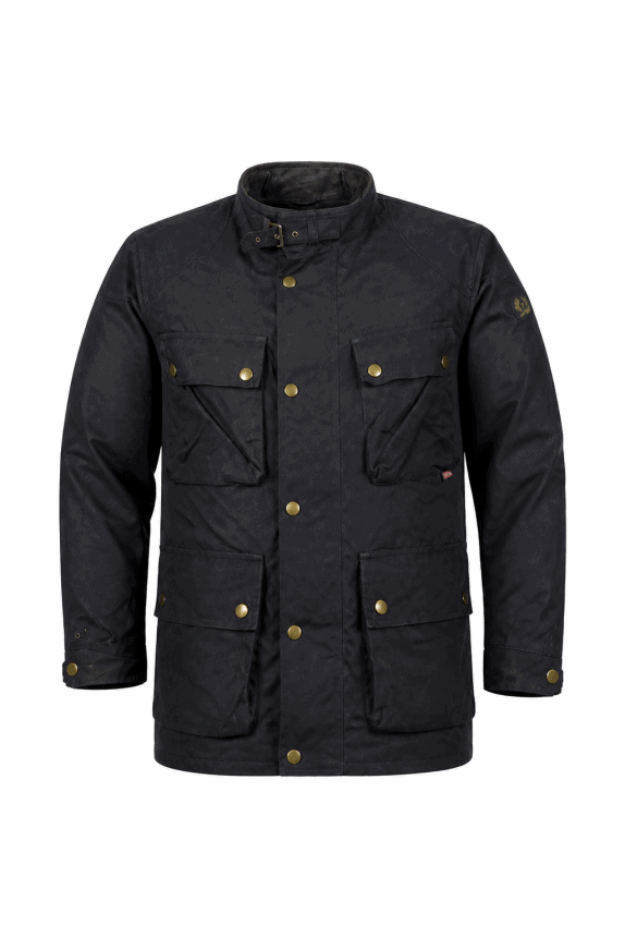 1980s BELSTAFF JACKET WORKWEAR ΜΑΥΡΟ ΑΝΤΡΙΚΟ PRE OWNED L