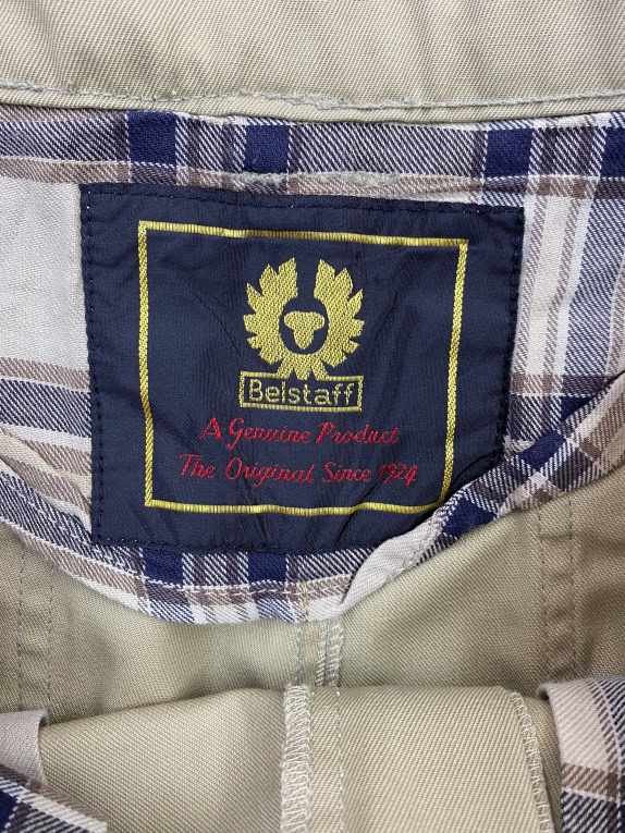 BELSTAFF CHINO TROUSERS VINTAGE LOGO BEIGE MEN M