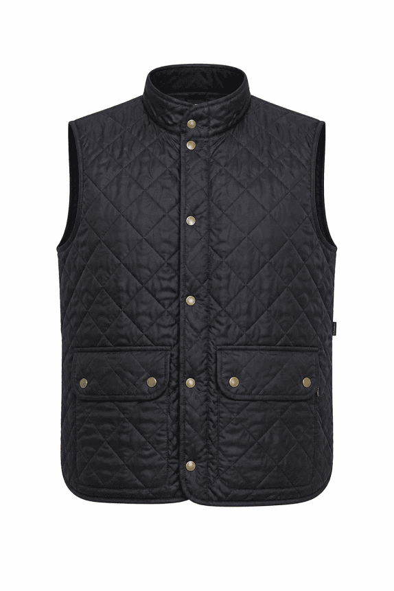 1990s BELSTAFF ΠΑΝΩΦΟΡΙ ΑΜΑΝΙΚΟ QUILTED ΜΑΥΡΟ ΑΝΤΡΙΚΟ PRE OWNED M