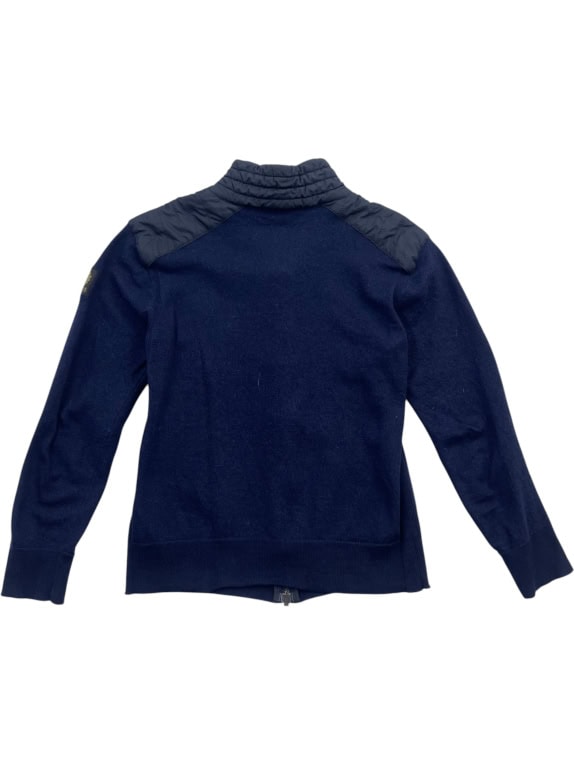 Belstaff Giacca con zip blu in maglia con dettagli trapuntati unisex S