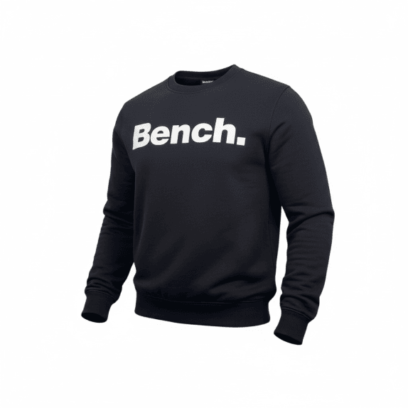 Bench Felpa Casual Logo Nera da Uomo L