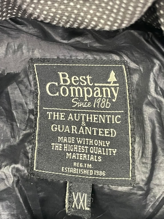 BEST COMPANY PADDED JACKET CHARCOAL - XXL