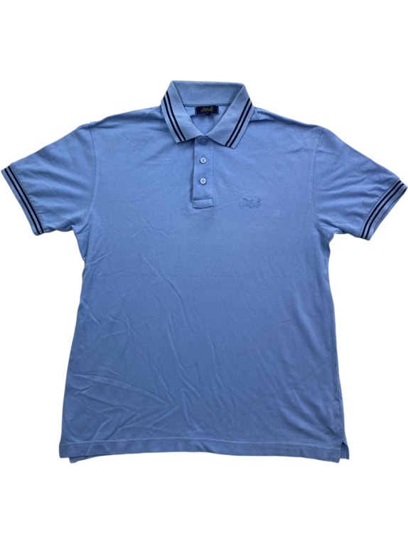 Polo da uomo azzurra con logo BEST COMPANY L