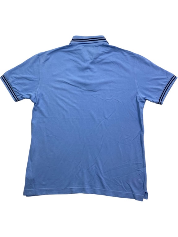Polo da uomo azzurra con logo BEST COMPANY L