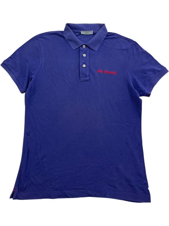 Best Company Polo T-Shirt Casual Logo Μπλε UNISEX L