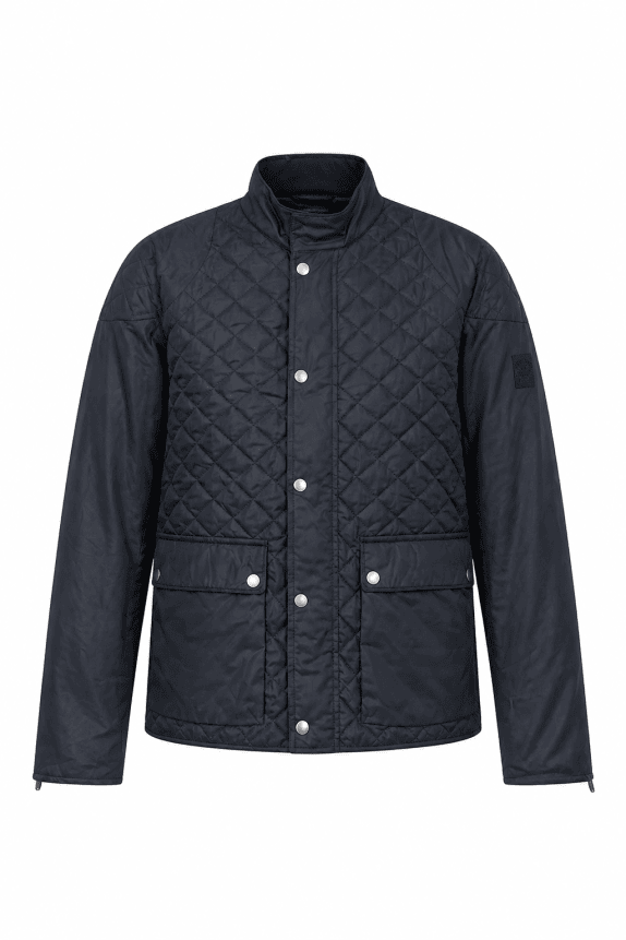 2010 BESTARD COAT QUILTED BLACK MEN PRE OWNED M