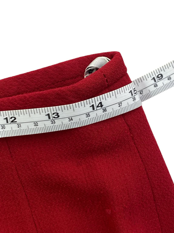 BETTY BARCLAY WOOL BLEND MIDI SKIRT RED WOMEN'S M